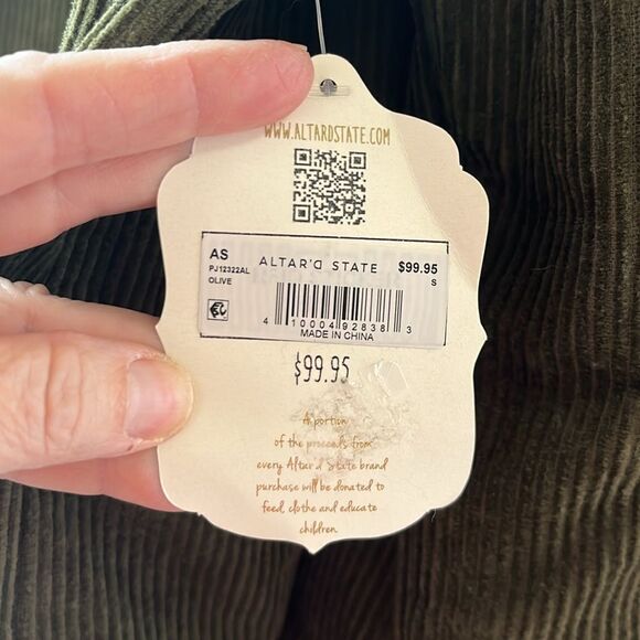 ALTAR'D STATE Sophie Cord Sherpa Trim Jacket Size S NWT - Picture 10 of 10